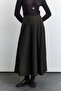Buy Detailled Wide Skirt Khaki - 4