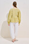 Lace-Detail Muslin Blazer Yellow - 8