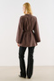 Wide Sleeved Belted Tunic Brown - 8