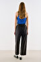 Gabardine Straight Pleated Pants Black - 5