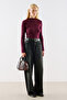 Fishneck Tricot Blazer Burgundy - 7