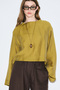 Wide Sleeve Dress Bluz Yellow - 2