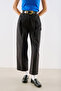 Gabardine Straight Pleated Pants Black - 3
