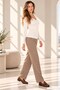 Soft, Comfortable and Fashionable Viscose V-Neck T-Shirt-Cream - 7