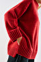 High Collar Wool Knit Sweater Red - 3
