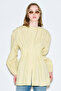 Beli Pile Detail Long Sleeve Bluz Yellow - 3