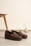 Women's Genuine Leather Metal Detailed Thick Sole Orthopedic Daily Slip-On Shoes - 2