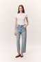 High Waist Straight Fit Jeans Light Blue - 3