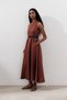 Linen Tight Wide Dress Copper - 2