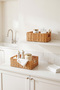 2-Piece Washable Beige Pp Rattan Closet Laundry Children's Room Toy Organizer Storage Basket Organizer 30X20X11 /36X26X12 - 5