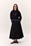 Contrast Color Long Sleeve T-Shirt Black - 2