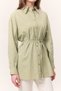 Striped Belted Shirt Green - 5