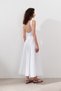 Partial Wide Cotton Skirt Ecru - 8