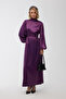 Balon Kol Saten Abi̇ye Elbi̇se Purple - 2