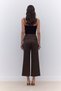 Satin Straight Leg Pants Tree Shell - 6