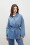 DENIM BLUZ BLUE SHIRT COLLAR - 3