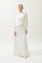 Lana Caped Evening Dress Ecru - 3