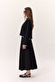 Contrast Color Long Sleeve T-Shirt Black - 6