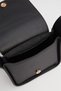 Square Leather Bag with Large Pockets Black - 7