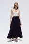 Wide Cut Muslin Skirt Black - 3