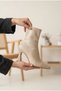 Women's Leather Textured Stretch Pointed Toe Curved Thin Heeled Stylish Sock Bootie Boots - 3