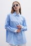 Blue Oversize Shirt - Double Collar - 5