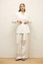 Linen Palazzo Pants Ecru - 3