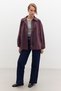 Cloak Sleeves Short Trench Coat Mulberry - 4