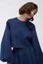 Balon Kol Blouse with Brooch Night Blue