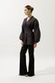 Jacquard Organza Kimono Purple - 3