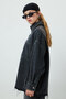 OVERSIZE DENIM HEMDJACKE ANTHRAZIT - 4