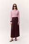 Crush Saten Skirt Bordo - 3