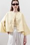 Linen Wide Sleeve Short Jacket Yellow - 5