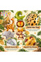 Safari Concept Birthday Decoration Set 6 Year Old Number Balloon 7 Piece Giant Size Balloon Set - 2