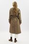 BUTTONED DOUBLE BREASTED TRENCH COAT MINK - 7