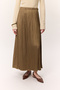 Crush Saten Skirt Etek Toprak - 3