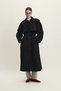 Technical Fabric Oversize Trench Coat Black