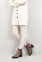 Women's Mink Floater Zippered Thick Heeled Genuine Leather Boots - 3