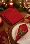 Red Napkin with Glitter, 40x40 Cm 4 Pieces - 2