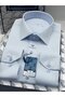 Classic Long Sleeve Pocketless Lycra Comfortable Fabric Men's Shirt Fs-004517 - Ice Blue - 3