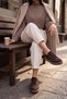 Women's Retro Sneaker Suede Look Lace-Up Casual Sports Shoes Veyran Brown Suede - 6