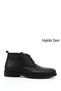 Men's Black Zippered Genuine Leather Classic Boots