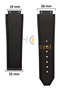 Hublot Big Bang Classic Fusion Compatible Navy Blue Silicone Watch Band - Case Entry 19 mm - 2