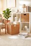 2-Piece Washable Beige Pp Rattan Closet Laundry Children's Room Toy Organizer Storage Basket Organizer 33X33X33 - 2