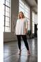 Women's Button Detailed Plus Size Blouse 1376-23 - 4