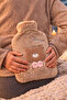 Plush Teddy Bear Hot Water Bag 1 Liter Brown – with Soft Cover - 4