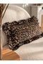 Leopard Rectangular Linen Ruffled Throw Pillow Cover 50X35Cm - 3