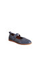 Women's Ballerina Shoes Blue Leather - 2