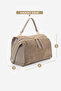 Women's Genuine Leather Suede Textured Zippered Long Strap Hand and Shoulder Bag Urelis Mink Suede - 7