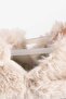 Furry Furry Off-White Fur Barefoot Booties - 7
